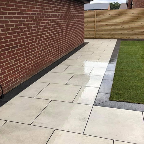 Professionally designed and installed pathway paving enhancing outdoor spaces in Newcastle upon Tyne by Paving Newcastle.