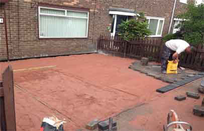 Preperation Work on a block paving job in Newcastle