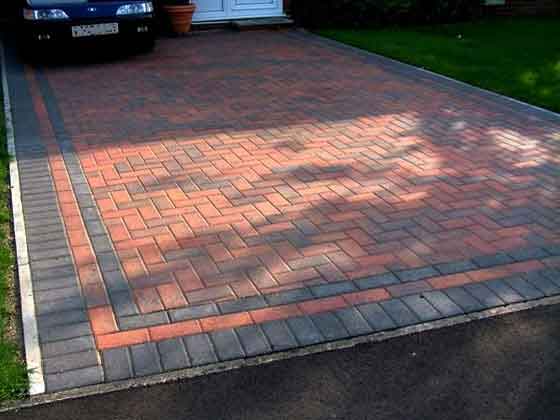 A professionally installed and beautifully paved driveway in Newcastle upon Tyne, North East England.
