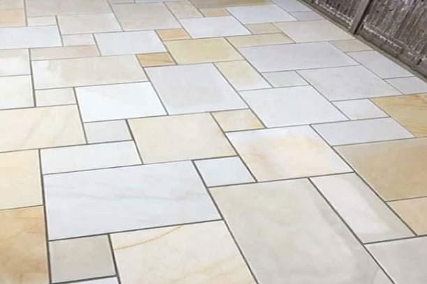 Timeless beauty of Indian Sandstone with natural paving solutions in Newcastle upon Tyne by Paving Newcastle.